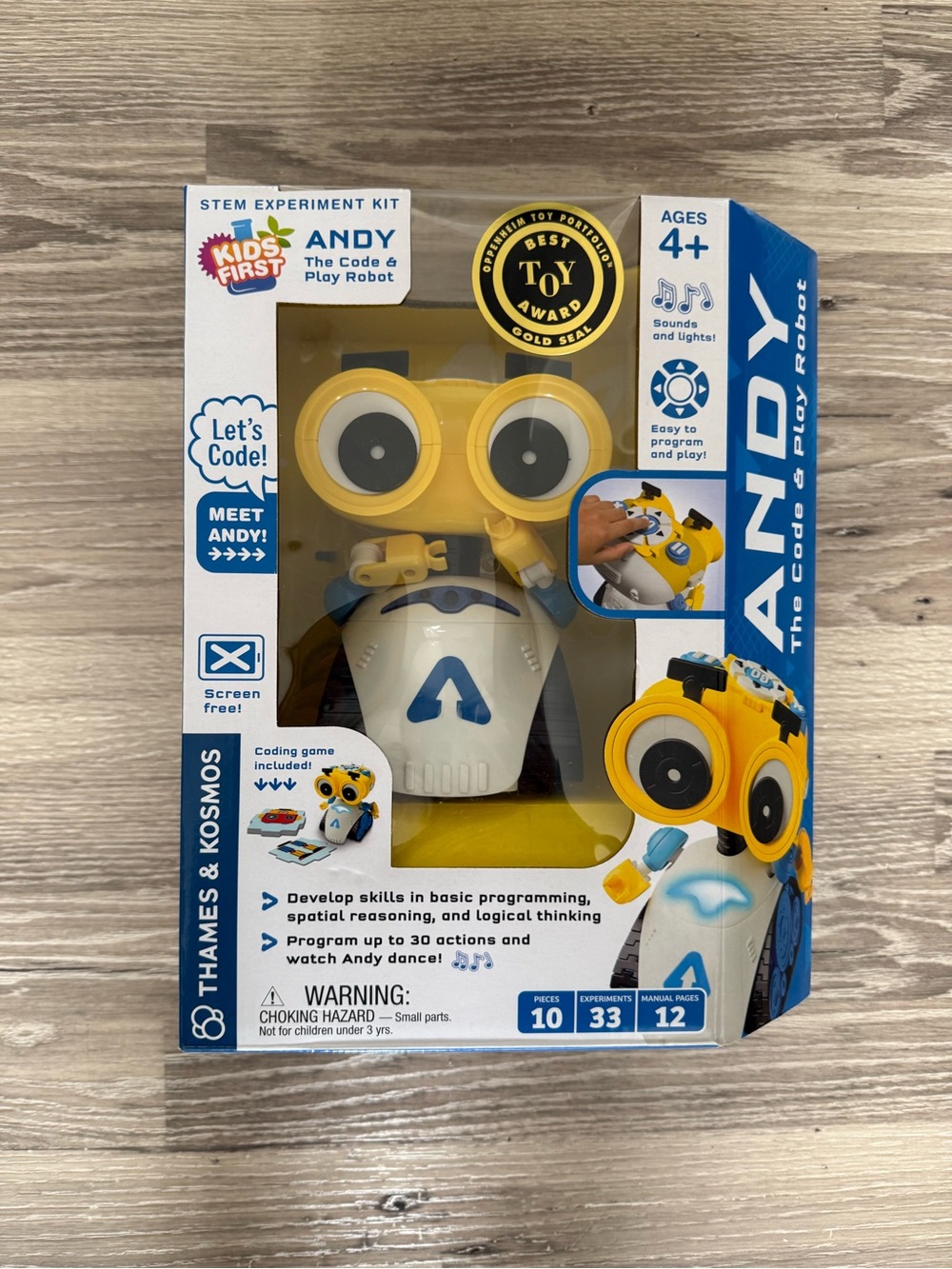 Kids First ANDY The Code & Play Robot - Yellow/White